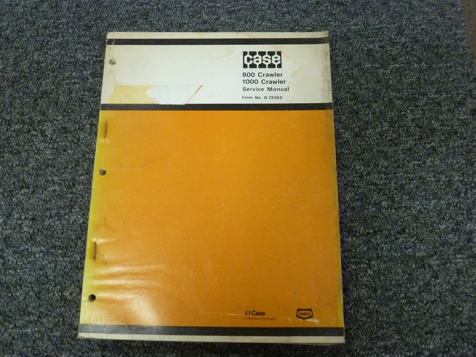 J I Case Models 800 1000 Crawler Shop Service Repair Manual 9-72062 xz - Image 1 of 1
