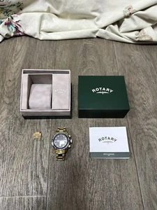 Rotary gb00302/04(16238) Men’s Gold Watch With Box *Needs Batteries* - Picture 1 of 11
