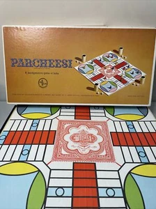 Vintage Parcheesi Gold Seal Edition 1964 Selchow India Backgammon Game Complete - Picture 1 of 9