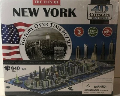 The City Of New York History Over Time Puzzle 4D Cityscape 840+ pcs New Sealed - Image 1 of 3