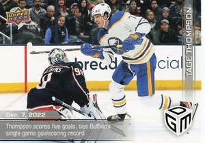 2022-23 Tage Thompson Upper Deck Game Dated Moments Limit to 599 #27 - Picture 1 of 2