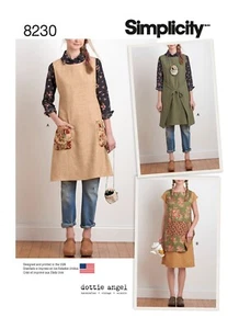 SIMPLICITY 8230 APRON DRESS & TABARD Misses Sewing Pattern Sizes XS-XL 6-24 - Picture 1 of 9