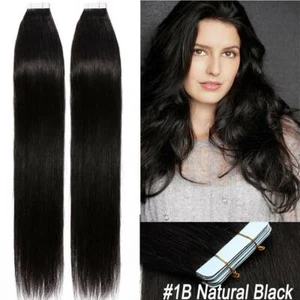 CLEARANCE Tape In 100% Remy Human Hair Extensions Body Wave Skin Weft Highlight - Picture 1 of 45