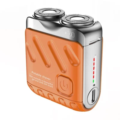 Maquinilla de afeitar eléctrica portátil para hombre USB C recargable de viaje giratoria Foto 1 de 4