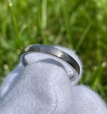Rugged Brush Dome Ring, Wedding Band, Beautiful Finish, 3mm, Titanium - Image 1 of 4
