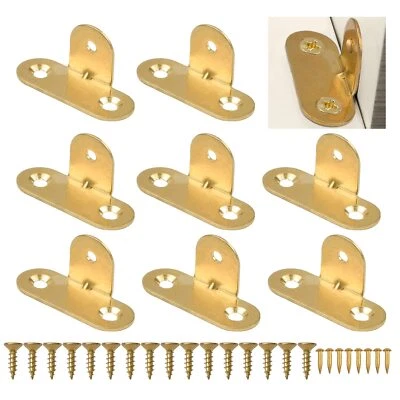 8 PIEZAS Soportes de esquina de latón en forma de T soporte de estante de ángulo recto de alta resistencia dorado Foto 1 de 4