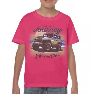 Life is a Journey Enjoy the Ride Youth T-shirt 4x4 Offroad Mudding Kids - Picture 1 of 22