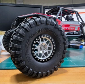 RC 130MM 2.2" Rubber Rocks Tires for 1:10 RC Rock Crawler Axial SCX10 Canyon Tra - Picture 1 of 7