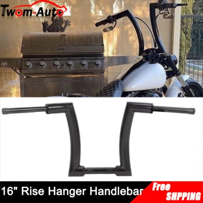 16" Rise FAT Ape Hanger Bar Handlebar For Harley Touring Road King Electra Glide - Image 1 of 4
