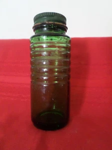 Vintage Antique Green Ringer Glass Spice Shaker 1930s - Picture 1 of 4