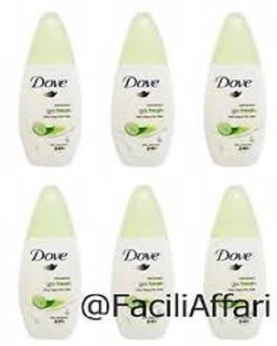 6 X Dove Deo vapo go fresh tè verde e cetriolo deodorante corpo offerta no gas - Immagine 1 di 1