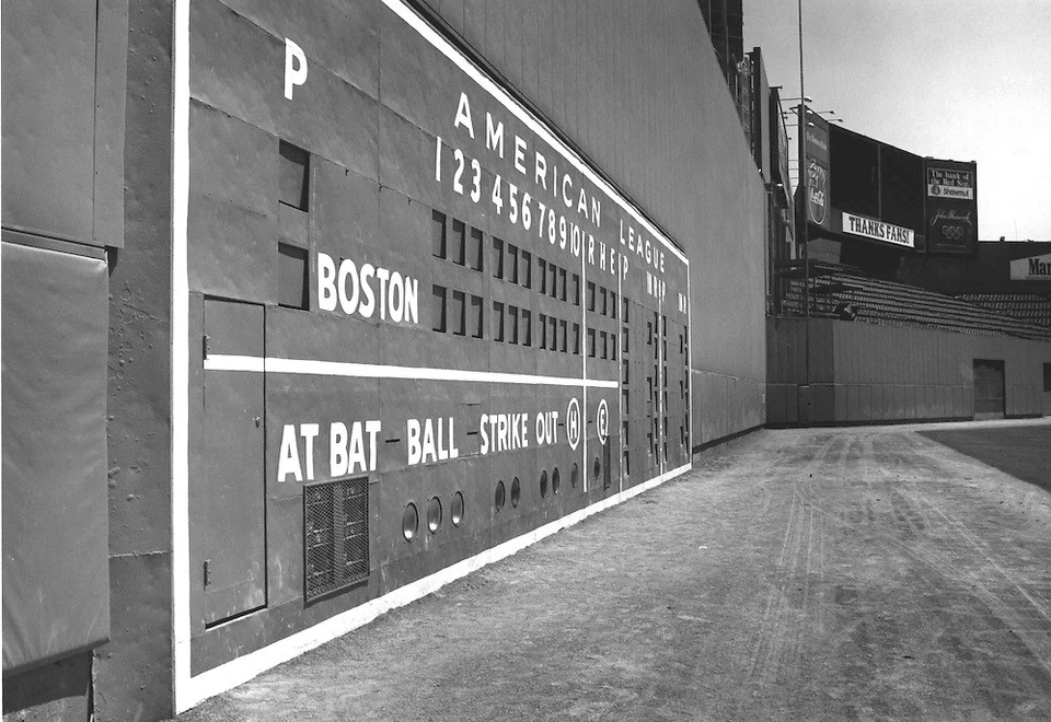 Fenway Park Leftfield Pared 10x13 Grande Blanco y Negro Fotografía Giclee Impresión Foto 1 de 1