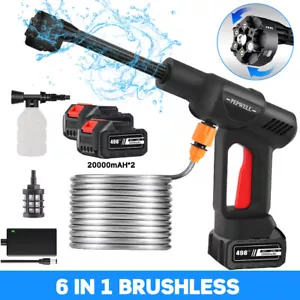 60Bar Cordless High Pressure Car Washer Spray Water Gun 20000mAh Foam Generator - Picture 1 of 14