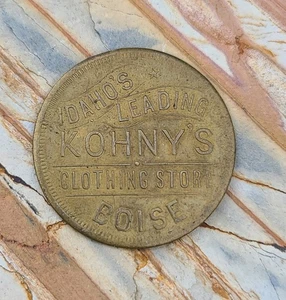 Antique VTG KOHNY'S Leading Clothing Store Token Boise Idaho USA 50 Cents Off - Picture 1 of 15