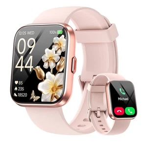 Smartwatch Damen Herren TOOBUR Fitnessuhr mit Telefonfunktion Bluetooth IP68 - Bild 1 von 9