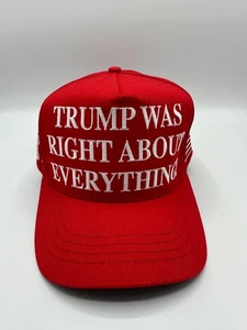 Official Authentic Cali-Fame Trump Was Right About Everything Red Trucker Hat - Picture 1 of 8