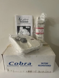Vintage Cobra Intenna CP-706 Cordless Telephone Almond Color New Open Box - Zdjęcie 1 z 7