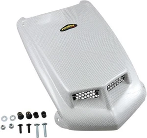 Maier Mfg Dominator Scooped Hood - Pearl White Carbon Fiber Look ATV/UTV - Picture 1 of 3