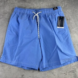 Short de bain ROUNDTREEE & YORKE L bleu mer uni board shorts doublés poches neuf - Photo 1/11