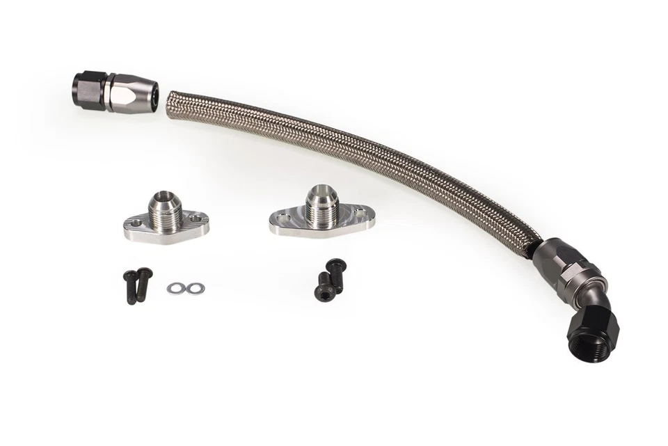 MAP Stainless Steel Oil Return Line Kit w/ T25 Turbo for 1G DSM Eclipse Talon - Image 1 of 4