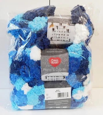 Red Heart Pomp-a-Doodle Bluesy Yarn - Set of 3 - Discontinued  - New - Image 1 of 4