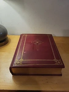 HOLY BIBLE Catholic Action Edition  Confraternity Text Red Leather HC 1961 - Picture 1 of 11