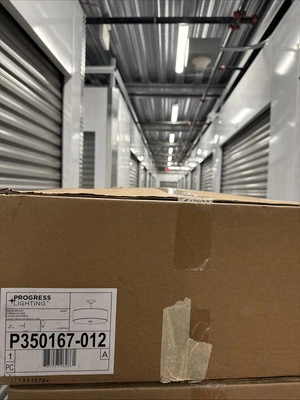 Progress Lighting Inspire 18" 3-Lt Brass Summer Linen Semi-Flush - Image 1 of 4