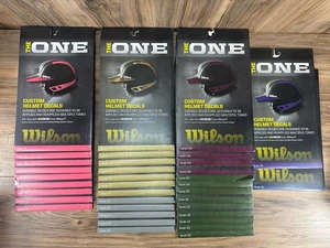 Lote de 36 calcomanías de casco personalizadas The ONE de Wilson de béisbol varios colores - Imagen 1 de 7