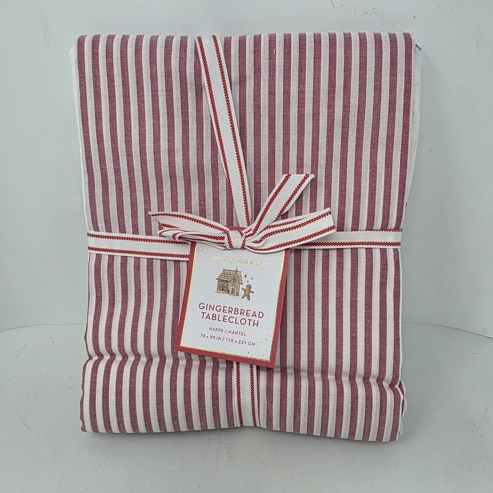 Pottery Barn Kids Gingerbread Tablecloth 70x90 NEW Christmas - Image 1 of 3