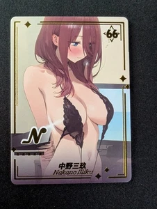 Miku Nakano The Quintessential Quintuplets N-66 Genki Parade Anime Waifu Trading - Imagen 1 de 2