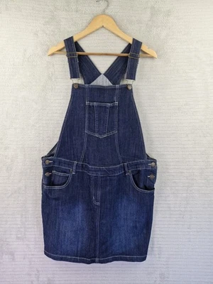 Vestido JoJo Maman Bebe maternidade jeans Pinafore Dungaree azul tamanho Reino Unido 12 - Imagem 1 de 4