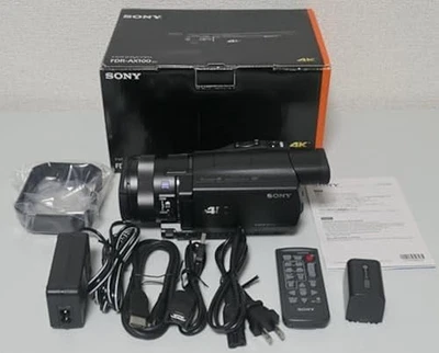 SONY FDR-AX100 Black Handycam Digital 4K Video Camcorder 12x Zoom w/Box - Image 1 of 4
