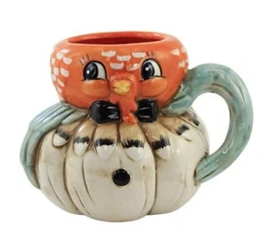 Tazza caffè grande Halloween autunno Johanna Parker Turchia Ringraziamento nuova - Foto 1 di 1