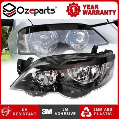 Pair LH+RH Head Light + Eyelids For Ford BA BF Falcon XR6 XR8 FPV GT Typhoon - Image 1 of 4