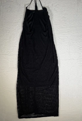 Hurley Maxi Dress Womens Size Medium Black Sheer Lace Lined Sleeveless Long Y2K - Image 1 of 4