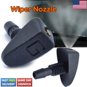 Pair Car Front Windshield Wiper Nozzle Spray Washer Sprinkler Universal Jets - Foto 1 di 6