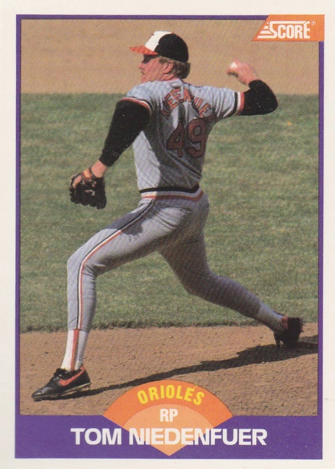 FREE SHIPPING-MINT-1989 (ORIOLES) Score #252 Tom Niedenfuer - Image 1 of 1