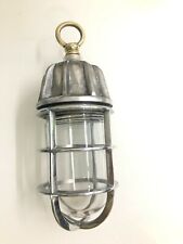 Maritime Antique Solid Aluminum Hanging Cargo Ship Ceiling Light with Brass Hook