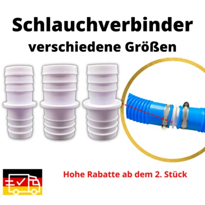 Pool Schlauchverbinder 32 - 38mm Schlauchtülle Poolschlauch Adapter Intex Teich - Bild 1 von 4