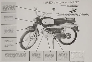 1963 Rex Cyclothrust KL35 Motorrad Printanzeige - Bild 1 von 1