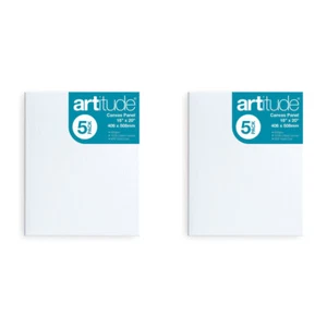 2x 5pc Artitude Cotton 16x20'' Canvas Panel Art 280gsm Oil/Acrylic Painting - Picture 1 of 2