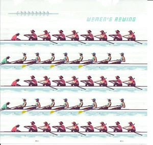 Scott #5697c IMPERFORATE (NO DIE-CUT) Women's Rowing Pane of 20 - Picture 1 of 1
