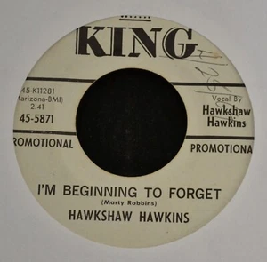 Hawkshaw Hawkins KING 5871 Teardrops On Your Letter and I’m Beginning to Forget - Picture 1 of 1