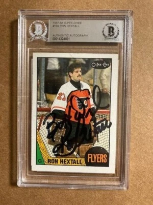 Ron Hextall Signed 187-88 OPC Rookie Hockey Card Beckett Authenticated  - Image 1 of 2
