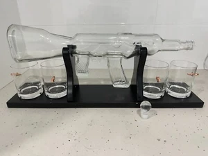 Adelaide Wine Barrels AK47 Gun Decanter & Glass Set, BNIB RRP $199.99 - Picture 1 of 5