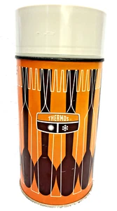 Vintage 1971 King-Seeley Thermoskanne, Pint Size, geometrisches Design gebraucht (D4) - Bild 1 von 12