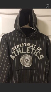 Athletic Department Junior Hoodie Sweatshirt Gr. 10/12 grau gestreift Vintage - Bild 1 von 12