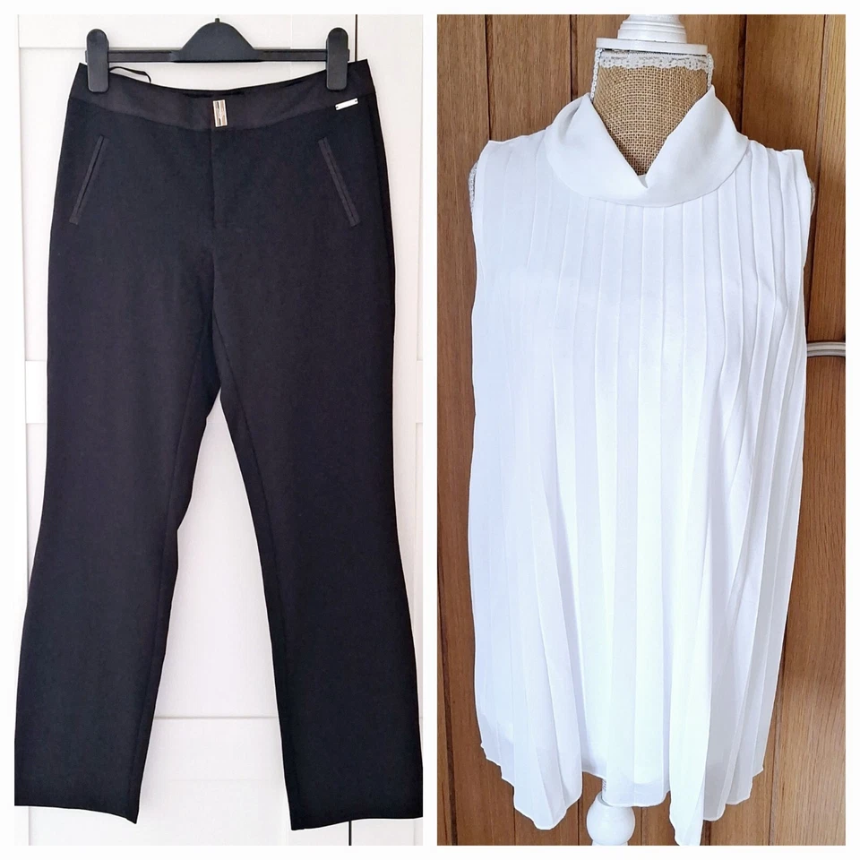 Pantalones y Blusa Bruno Banani & Bodyflirt Damas Negro Blanco Talla 10 Nuevos con Etiquetas  Foto 1 de 4