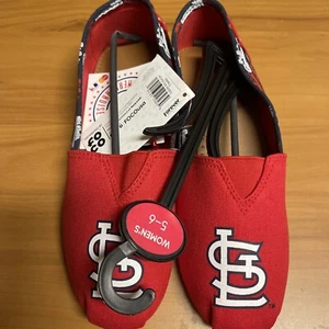 MLB St Louis Cardinals Womens Side Woodmark Canvas Shoes 5-6 - Picture 1 of 12