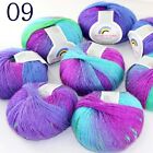 Sale 8Ballsx50gr Colorful Rainbow Scarf Sweater Cashmere Wool Rugs Knit Yarn 09